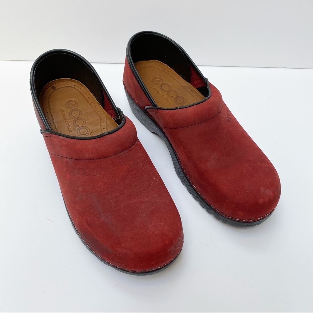 ECCO Wmns Danish Design Purple Clog Leather Shoes